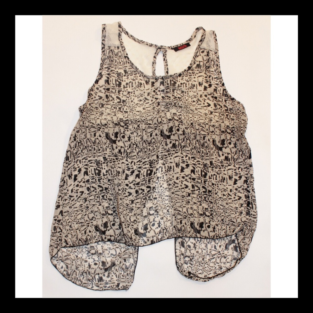 Black and White sheer shirt